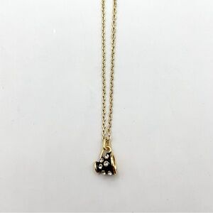 KS840-Kate Spade black teacup necklace